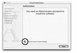 3. Proszę podwójnie nacisnąć na Installer for MacOS X 4. Naciśnij na ikonę z kółkiem. 5.