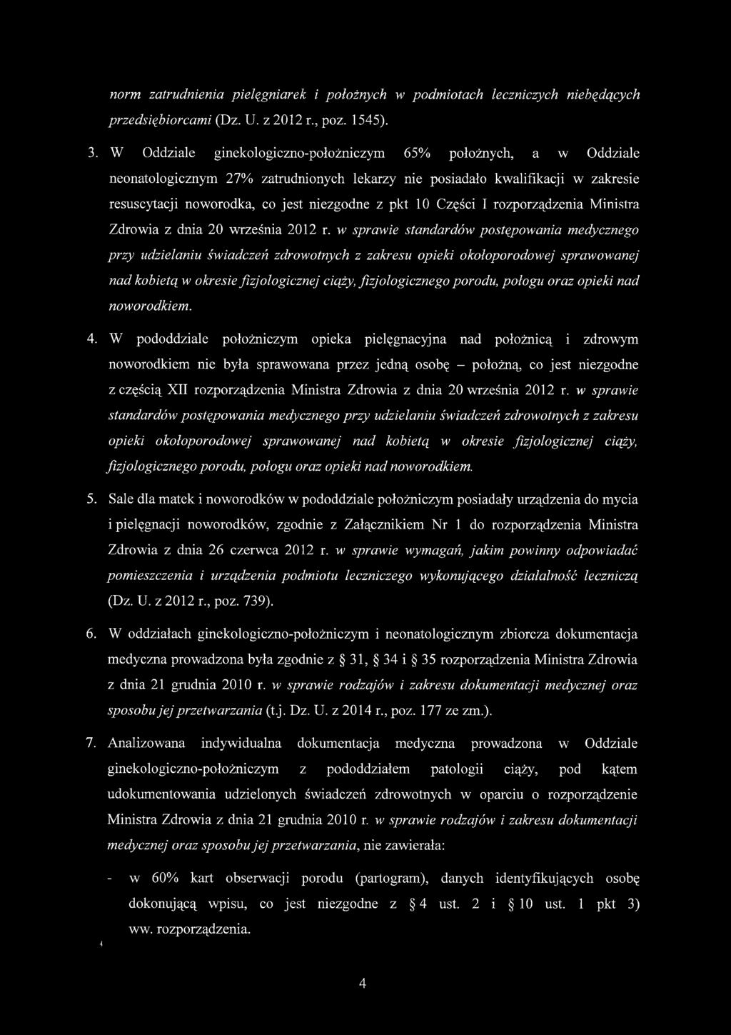 Części I rozporządzenia Ministra Zdrowia z dnia 20 września 2012 r.
