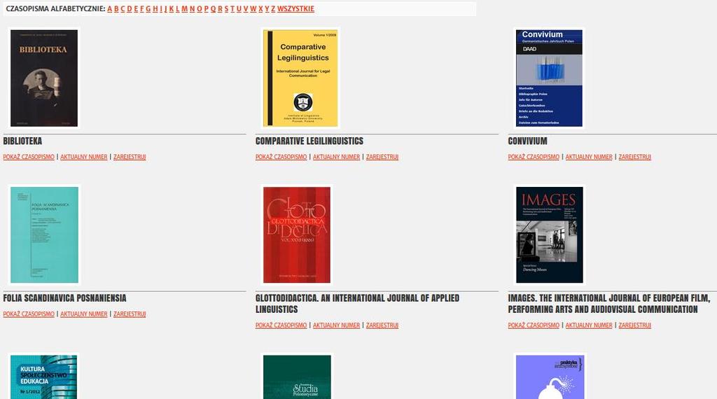 to nowoczesna platforma publikowania czasopism elektronicznych, która powstała na podstawie oprogramowania Open