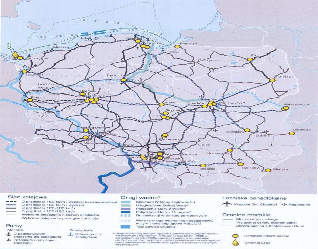 14 Sieć kolejowa 2030, lotniska, porty i drogi wodne Strategia na rzecz odpowiedzialnego rozwoju do roku 2020 (z perspektywą do 2030 r.