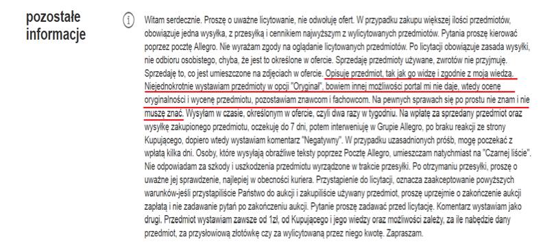 Wielu użytkowników serwisu zasłania się po prostu nieznajomością tematu. Przykład poniżej: Serwisy ogłoszeń lokalnych, sądząc z doświadczenia, nie ingerują w proceder wcale, i go nie kontrolują.