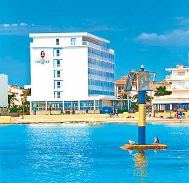 Hiszpania majorka 57 Hotel JS Miramar nnn+ Ca n Picafort Hotel bezpośrednio przy plaży z przepięknym widokiem na Zatokę Alcudia oraz port w Ca n Picafort.