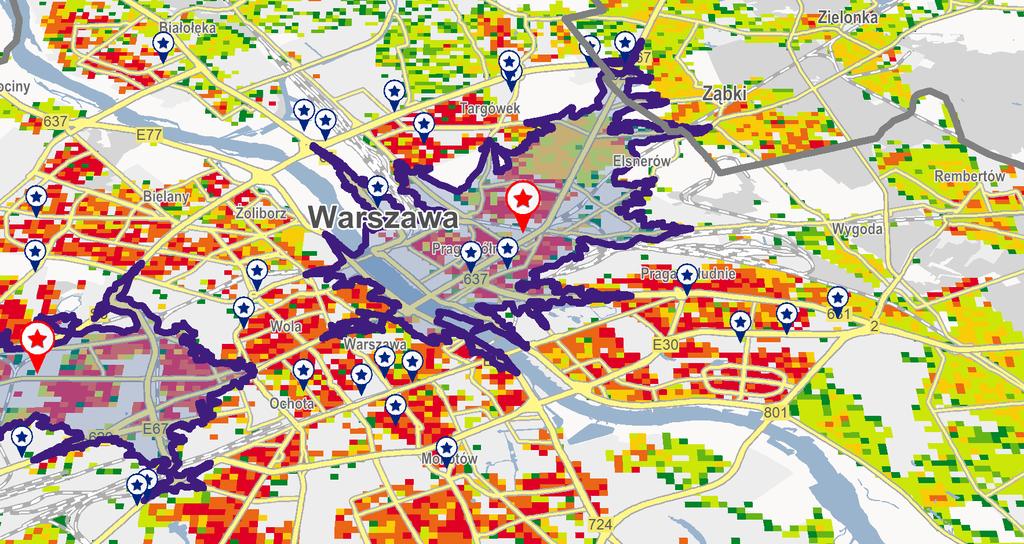 GfK RegioGraph pozwala na wizualizację, integrację i analizę danych firmowych na mapach cyfrowych.