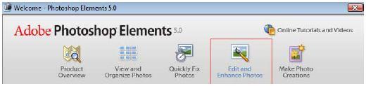 Elements). Jak tylko pojawi się ekran powitalny, należy wybrać opcję Edit & Enhance Photos.