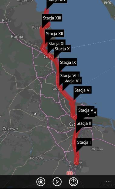 5. Wczytanie pliku GPX do programu GPX Viewer zapisz plik trasy GPX na telefonie lub karcie SD (np.