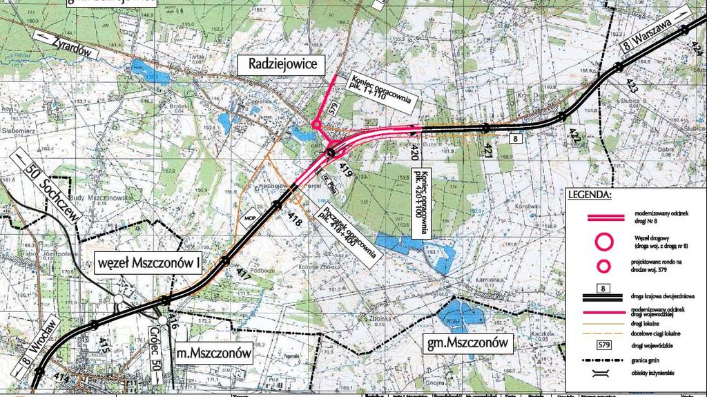 Budowa drogi S-8 S 8 Piotrków Trybunalski Warszawa (w. Paszków) odc.