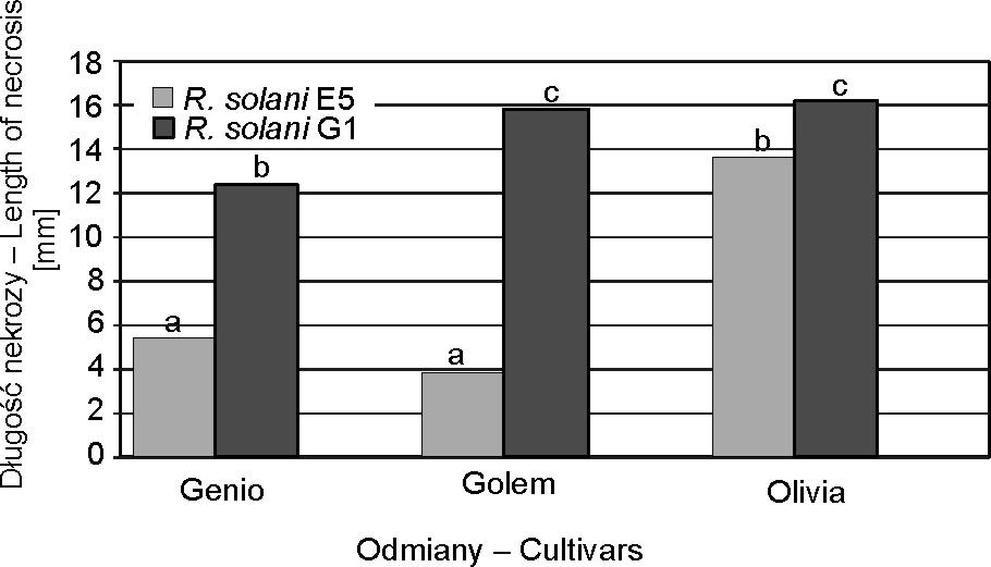 Progress in Plant Protection 54 (2) 2014 237 Rozwój rizoktoniozy goździka w warunkach szklarniowych Badania przeprowadzono na ukorzenianych sadzonkach goździków odmiany Genio.