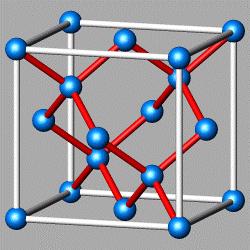 Własności kryształów kowalencyjnych: Kryształy mają dużą energię wiązania (a co za tym idzie wysoką temperaturę topnienia), są twarde i kruche; Własności