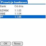 Modyfikacji wybranej pozycji tabeli odsetkowej dokonuje się za pomocą okna Edycja otwieranego po podświetleniu żądanej pozycji i wciśnięciu klawisza centralnego lub dotknięciu na ekranie wiersza
