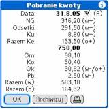 Wygląd ekranu prezentującego wyniki obliczeń zależny jest od rodzaju operacji oraz ustawień dotyczących kosztów egzekucyjnych i opłaty komorniczej.