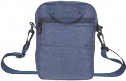 shoulder protector - zippered main compartment - pocket for