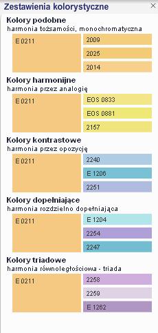 aktywnej powierzchni kolorystycznej.