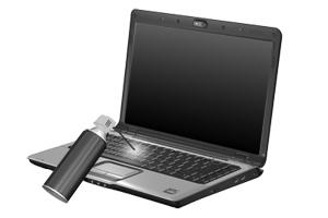 4 Czyszczenie płytki dotykowej TouchPad i klawiatury Brud i tłuszcz na płytce dotykowej TouchPad mogą uniemożliwiać prawidłowe sterowanie ruchem kursora na ekranie.