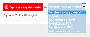 6. Wyceną można zapisać będzie dostępna do edycji w zakładce Wyceny dla Twoich klientów 7.