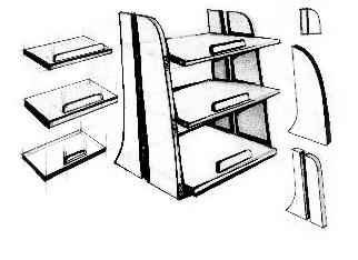 Zaplecze produkcyjne Główne działy odpowiedzialne za poszczególne etapy produkcji to: Dział projektowania: Cinema 3D, Solid Works - wizualizacje i rysunki techniczne, Dział druku (sitodruk, druk