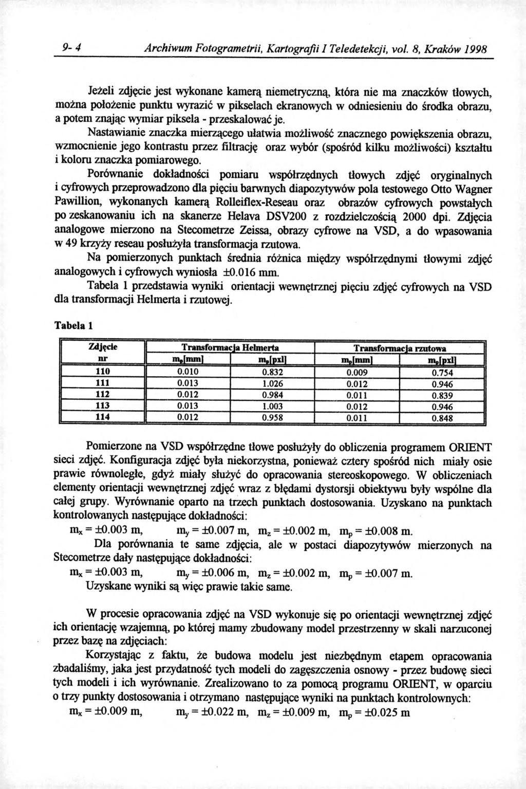 9-4 Archiwum Fotogrametrii, Kartografii I Teledetekcji, vol.