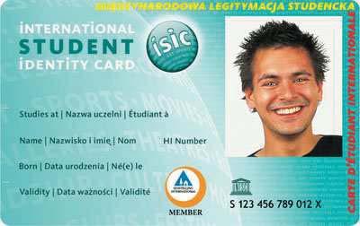 WZORY MI DZYNARODOWEJ LEGITYMACJI STUDENCKIEJ ISIC