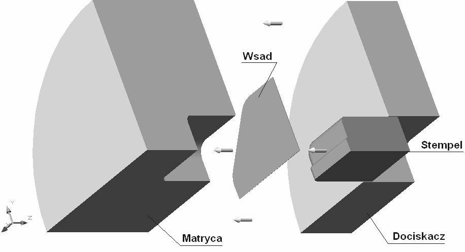 y x z Rys. 2. Schemat analzowanego procesu tłoczena a) b) Rys. 3. Kształt dna wytłoczk: a) eksperymentalny, b) oblczony (Eta/Dynaform) 2.