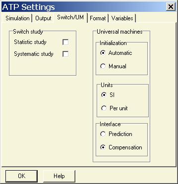 4 Przykład C5 właściwych warunków rozruchu silnika, należy w oknie ATP Settings (ATP/Settings/Switch/UM rys. 5) wybrać opcję: Initialization Automatic.