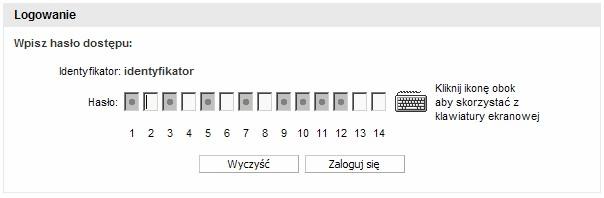 Kolejny ekran informuje o braku aktywnego klucza na karcie procesorowej i potrzebie jego wygenerowania.