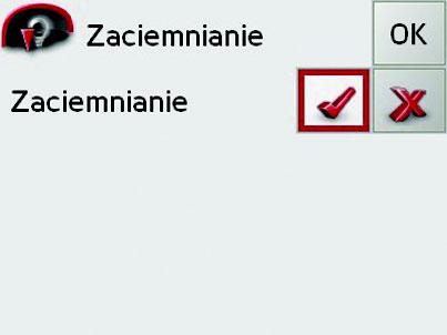 TRYB NAWIGACJI >>> Ustawienie Znaczenie Automatyczne wyszukiwanie stacji uruchamia się po naciśnięciu przycisków strzałek. Aktualnie odbierana stacja TMC wyświetli się w polu obok.
