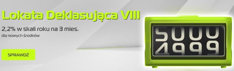 V. OPSY PRODUKTÓW KREACJ MARKETNGOWYCH* PRZEJDŹ DO KREACJA OPS Value proposition Disclaimer PROMO Lokata Deklasująca V powraca! Gwarantujemy aż 2,2% w skali roku w całym okresie lokacyjnym.