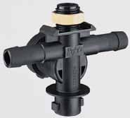 n Maksymalne ciśnienie robocze 9 barów (125 PSI). n Prędkość przepływu: 8,5 l/min (2,25 GPM) przy spadku ciśnienia do 0,34 bara (5 PSI) oraz 12,0 l/min (3,18 gal.