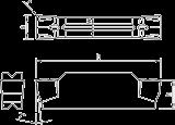 LH toolholders as well as in boring bars. 2.5 0.2 18.5 2.0 3.8.025-D 3.0 0.4 222. 0300. - DG 1.5 222. 0400.