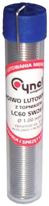Fiolka / Solder wire LUT0011: ø1,0mm, 3m, Cynel LUT0030: