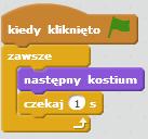 Zadanie: Prosimy dzieci, aby z szufladki koloru pomarańczowego Kontrola, która znajduje się w drugim rzędzie wyjęły klocek zawsze.