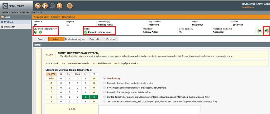I ustawiamy opcje jak poniżej Drukujemy arkusz i dajemy