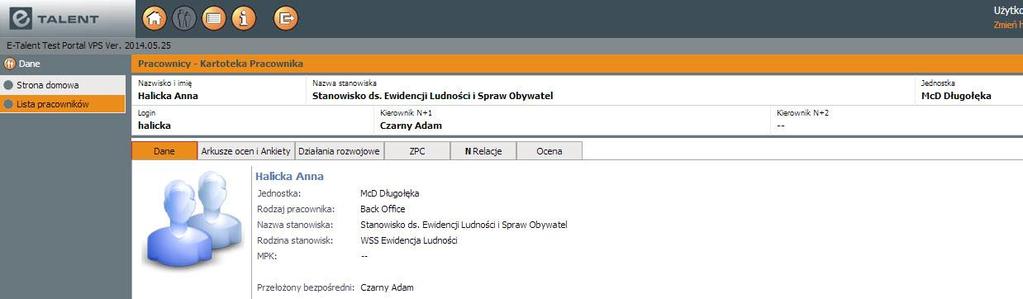Przygotowanie się do rozmowy oceniającej Powiadomienie mailowe Po aktywacji projektu oceny (rozpoczęciu terminu ocen), każdy z pracowników zaproszonych do oceny (oceniani pracownicy oraz oceniający)