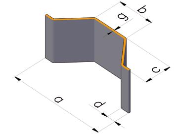 SPECJALNE SPECIAL KSZTAŁTOWNIK DACHOWY DS-9 ROOF SECTION DS-9 Oznaczenie Identification Wymiary / Dimensions Masa Mass a b c d g G [mm] [kg/m] Długość [m] DS-9 175 80 50 14,9 4 6,95 4-7,1 Norma /