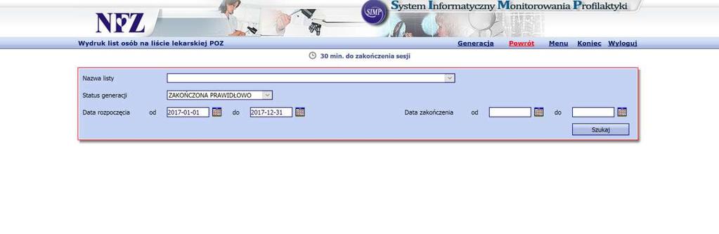 WYBIERAMY Z LISTY ROZWIJANEJ: LISTA OSÓB