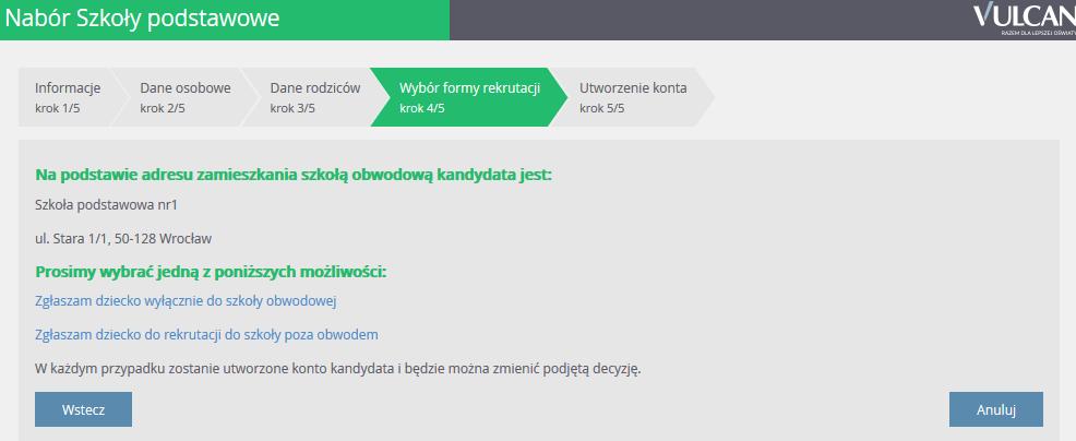 W przypadku zmiany decyzji, należy zalogować się do systemu, wprowadzić numer PESEL dziecka oraz podane w trakcie pierwszej rejestracji hasło.