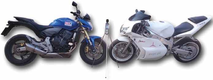 Rys. 11. Porównanie hałasu emitowanego przez motocykl z napędem spalinowym (moto. spalin.) i motocykl z napędem elektrycznym (moto.