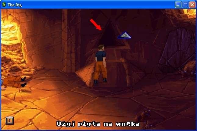 Widać miejsce na kolejne trzy płytki. Przechodzimy jeszcze dalej w prawo i podnosimy z ziemi purpurową laskę.
