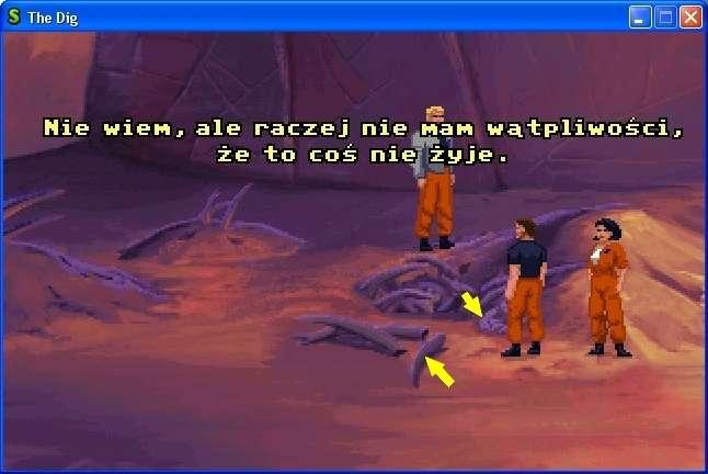Tym razem kierujemy się do góry, bardziej na lewo. Używamy łopaty na grobie, po rozkopaniu zabieramy szczękę oraz kieł.