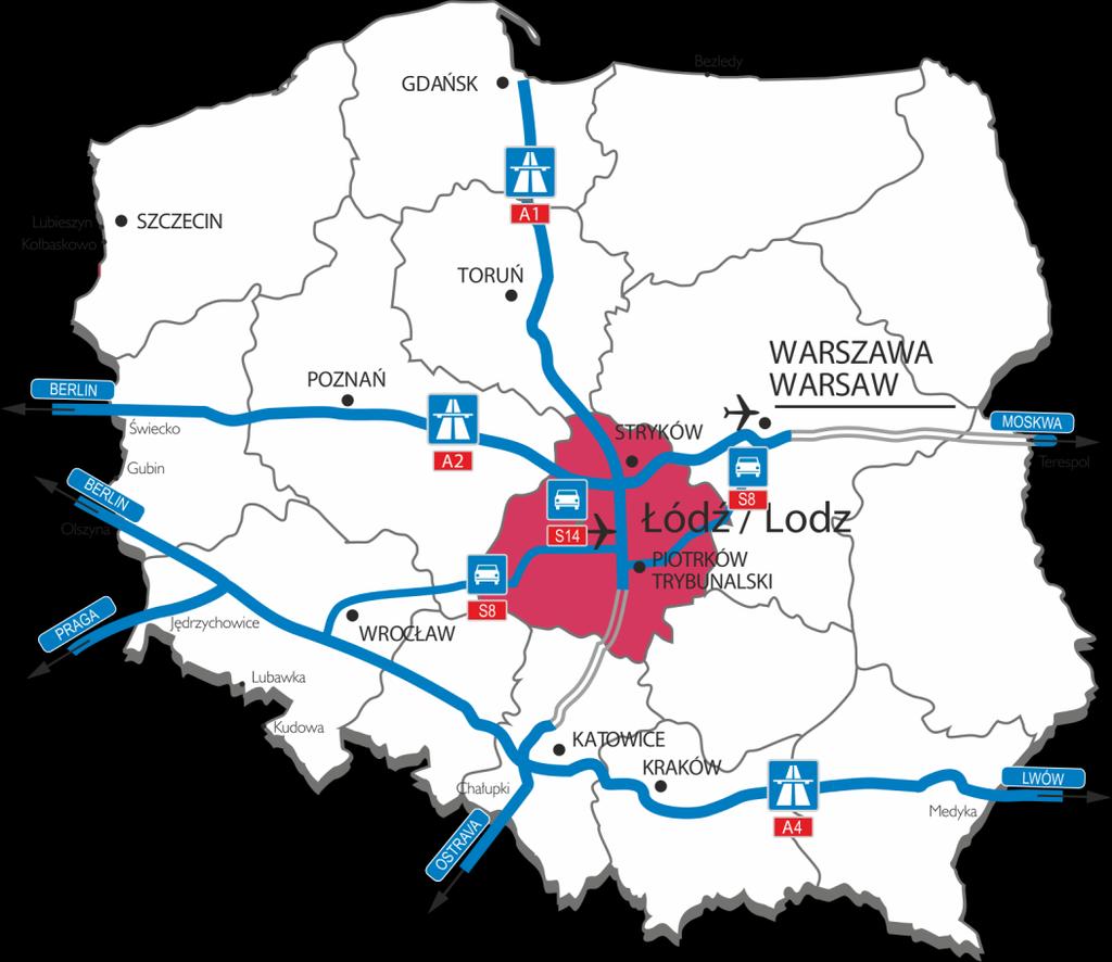 Lokalizacja województwa łódzkiego Location of