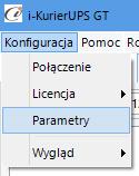 (rys. 14) Parametry Parametry są podzielone na sekcje związane z: Ustawienia o Dokumenty do wysyłki o Dane do przesyłki Użytkownicy Usługi Ustawienia UPS 2.3.1. Ustawienia W zakładce Ustawienia (rys.