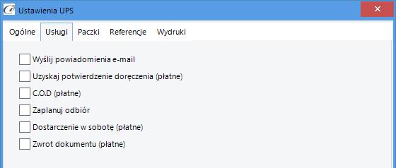 nadanych przesyłek.