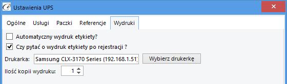 waga, wymiary (rys. 22) Ustawienia UPS Paczka i usługi 2.3.4.