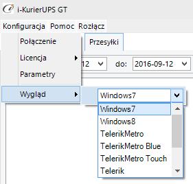 2.4. Wygląd Opcje Wygląd umożliwia zmianę schematu kolorystycznego aplikacji. Opcja jest dostępna z Konfiguracja -> Wygląd(rys. 24).