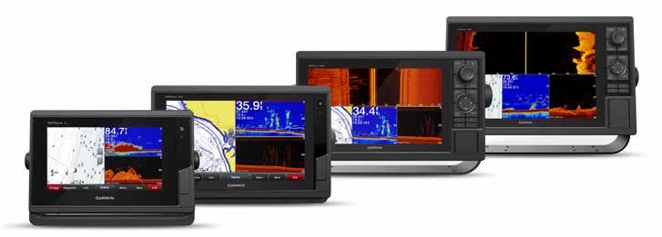 Modele z oznaczeniem xs wyposażone zostały w sonar Garmin CHIRP oraz sonar skanujący CHIRP ClearVü.