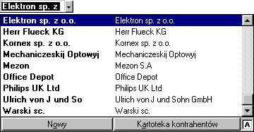 2 10 Podręcznik użytkownika Symfonia Start Handel Standardowe elementy formularzy Pole wyboru Pole tekstu Pole listy Pole kombinowane Pole to reprezentuje opcję, którą można włączyć lub wyłączyć.