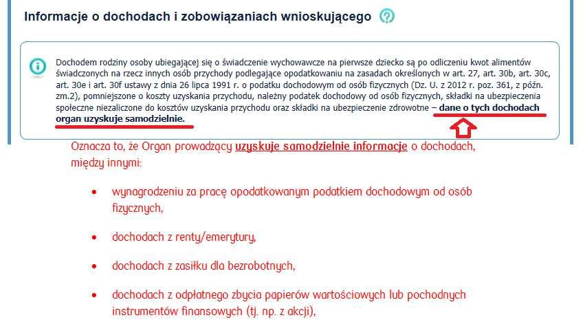 Następnie Wnioskodawca uzupełnia pola: Łączna kwota alimentów świadczonych na rzecz