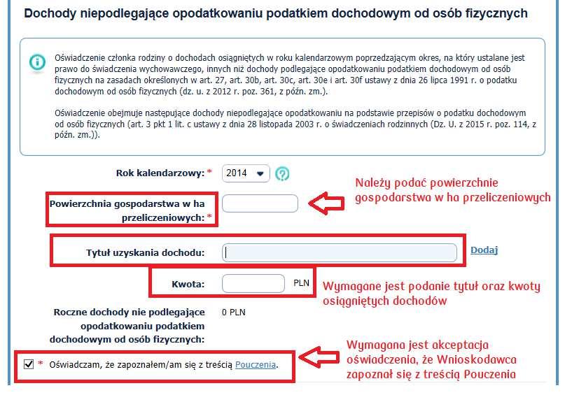 W przypadku wyboru wartości Dochody z działalności podlegającej opodatkowaniu na podstawie przepisów o zryczałtowanym podatku dochodowym od niektórych przychodów osiąganych przez osoby fizyczne