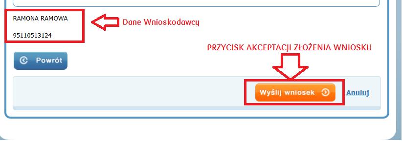 Przedłożenia będącym Urzędowym Potwierdzeniu Odbioru (UPO) możliwości pobrania pliku PDF z wysłanym Wnioskiem Rodzina 500+ WAŻNE: Pobranie