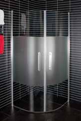 Round Drzwi prysznicowe ROUND dają możliwość stworzenia kabiny o indywidualnych wymiarach.