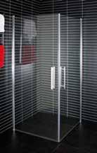 Wymiary kabiny prysznicowej CORNER mogą być dostosowane do indywidualnych potrzeb klienta. Model CORNER stwarza możliwość połączenia ze sobą różnych rozmiarów drzwi prysznicowych kabiny (np.